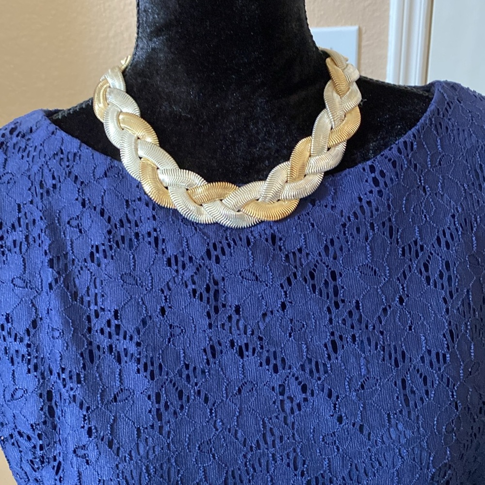 Chaps Navy Blue Dress - Picture 4 of 5